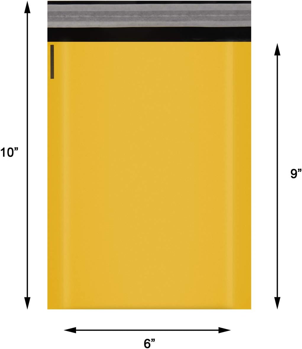6x10 100% Biodegradable Bubble Mailers,25 Count #0 Compostable Padded Packaging Wrap Envelopes Pouches Eco Friendly Self Seal Bags : Office Products
