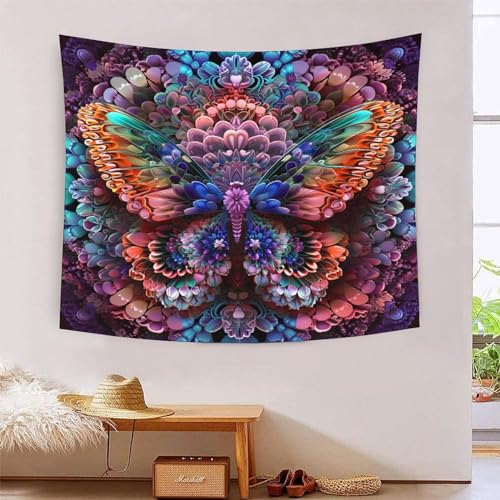 Tapisserie papillons 3D art mural décoration tissu pour chambre salon géante