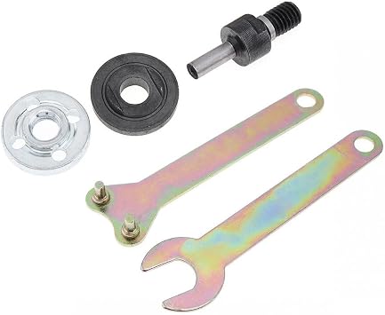 Drill Angle Grinder Adapter with Flange Nut Parts Set 6mm Arbor Mandrel Adaptor Electric Drill Angle Grinder Connecting Rod Set