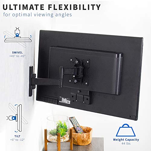 image for VIVO Full Motion Wall Mount for Up to 27 Inch LCD Led Tv and Computer 