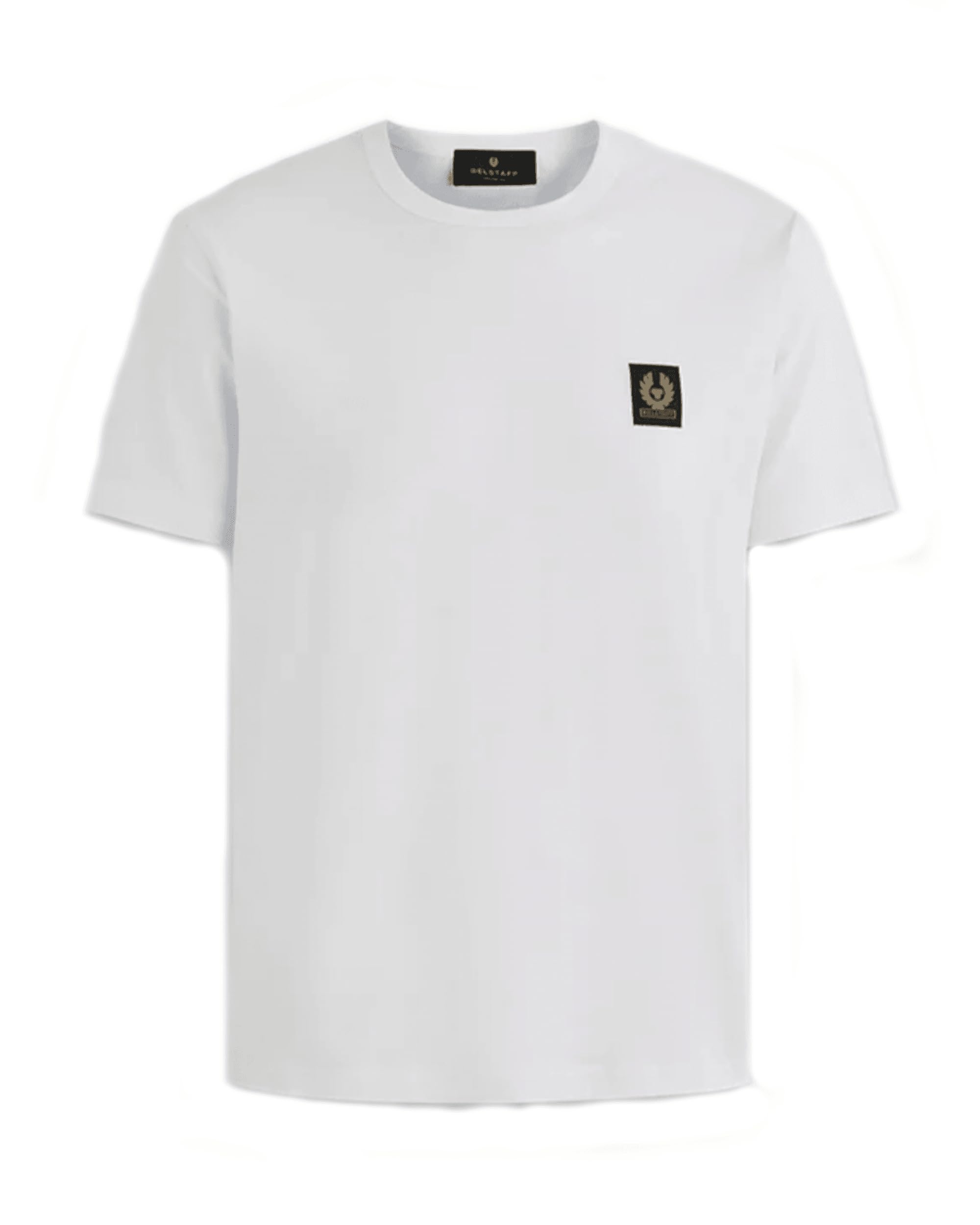 Belstaff Left Chest Patch Logo Regular Fit T-Shirt, White, Size M, Men