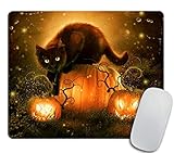 Gaming Mouse Pad Custom,Halloween Black cat Mouse pad 9.5" X 7.9"(240mmX200mmX3mm)