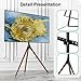 WALI Tripod TV Stand, Modern Easel TV Stand for 45 to 65 inch Screens, Portable TV Floor Stand with Beech Wood Legs Stand, Height Adjustable Corner TV Mount for Home, Studio,Office (TFS001XL), Black