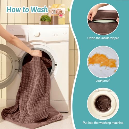 COZY KISS Orthopädisches Hundebett für extra große Hunde,Braun(U-Form,XL)