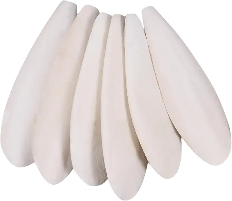 6 Pcs Natural Cuttlebone Parakeets Pure Cuttlebone Calcium Stone for Tortoise Parakeets Canaries Cockatiels Turtles Cockatiel 9.5-10.4cm/3.7-4 inch