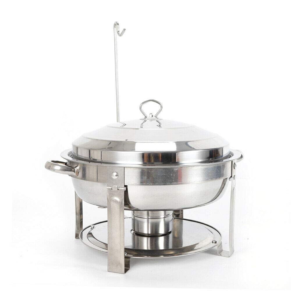 Chafing Dish Buffet Set da 7,5 l, scaldavivande rotondo con coperchio, per buffet, feste, ristoranti, 36 x 36 x 25 cm