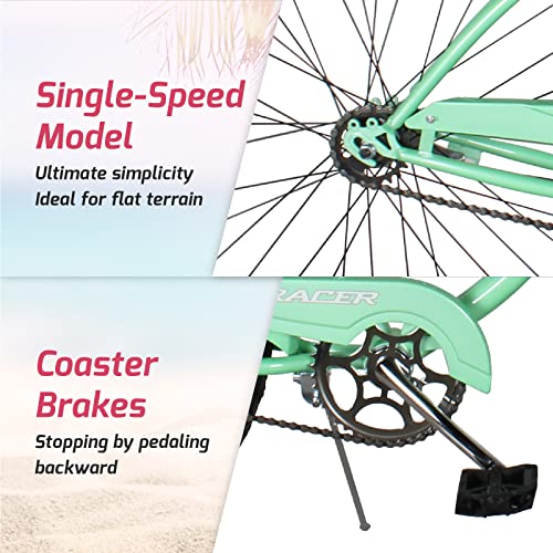 Bicicleta Tracer AVERA de playa para mujer, 26 pulgadas, monocarga, con neumáticos gruesos, para adultos (verde) miniatura 4