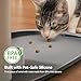 FEELNEEDY Silicone Cat & Dog Food Mat Waterproof, High Raised Edges for Leakage Protection, Dog Mat for Food and Water, Non-Slip Drip Tray, Easy Clean 24 * 16 * 0.5 inches Feeding Pad (Large, Gray)