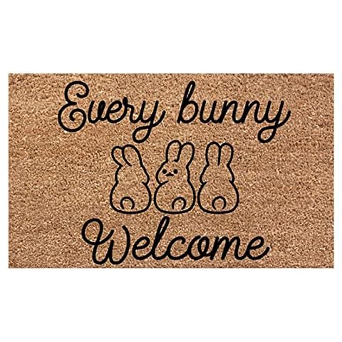 Easter Welcome Doormat - 40 x 60cm Funny Easter Bunny Floor Mat, Indoor Outdoor Entrance Home Front Porch Rugs, Housewarming Greetings Gift Decoration Supplies (Style 26) Cover