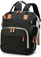 Mochila Maternidade Unissex Grande Capacidade Tecido Impermeável, Bolsos Térmicos para Mamadeira, Porta USB, Alças Acolchoadas Ideal Para Passeios, Viagens e Dia a Dia