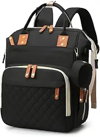 Mochila Maternidade Unissex Grande Capacidade Tecido Impermeável, Bolsos Térmicos para Mamadeira, Porta USB, Alças Acolchoadas Ideal Para Passeios, Viagens e Dia a Dia