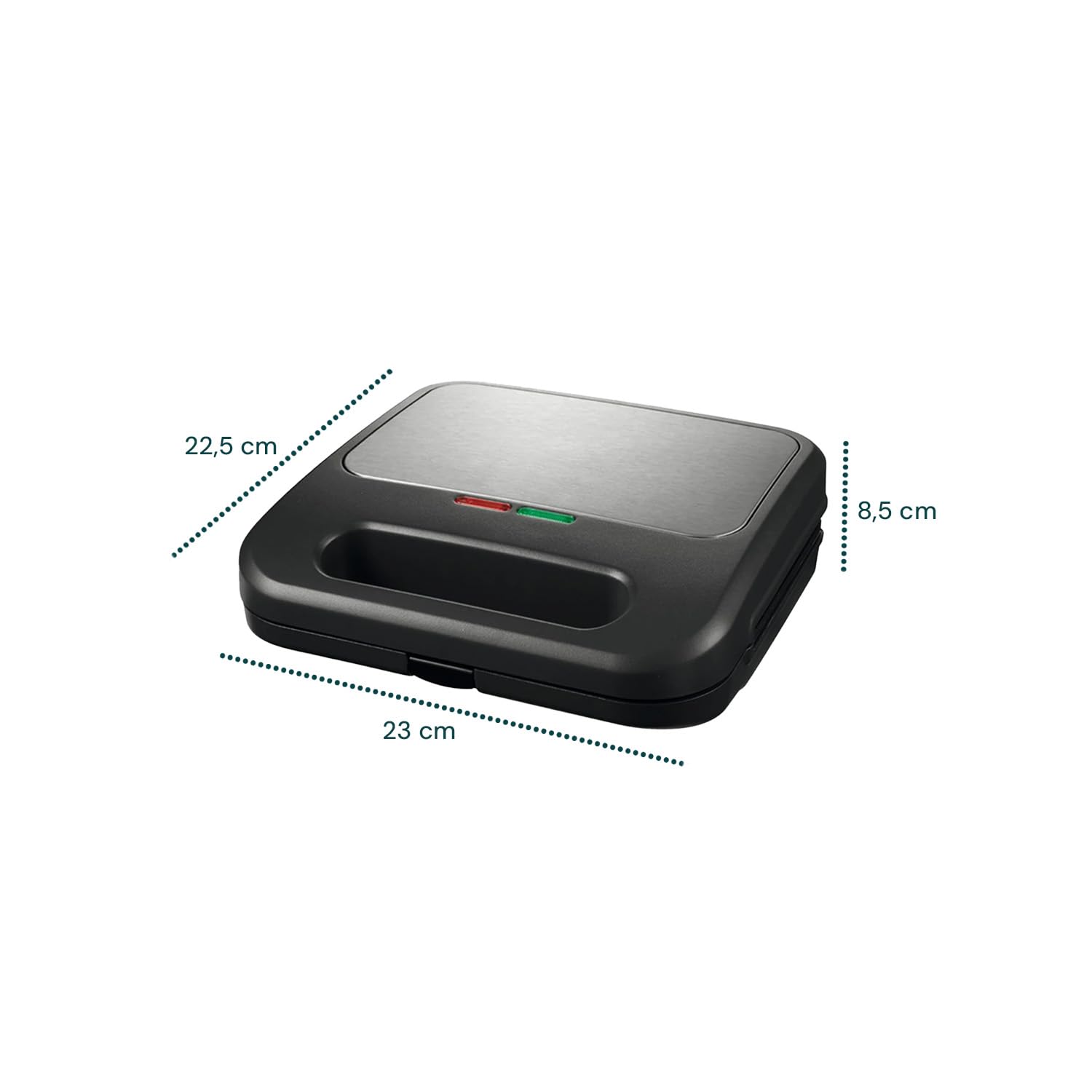 Wintem Tostiera Elettrica 3 in 1 800W con Piastre Interscambiabili Antiaderenti - Ottimo per Cucinare Panini, Toast o Waffle - Dimensioni Compatte e Salvaspazio - Facile da Pulire