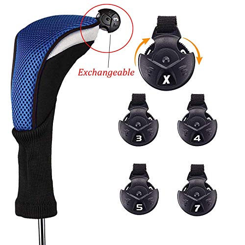 image for Amy Sport Golf Club Head Covers for Woods and Driver Hybrids Fairway V