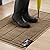 Gorilla Grip Dirt Grabber Mesh Door Mat, Low-Profile, Stain and Fade Resistant Heavy Duty Quick Dry Striped Doormat, Mats for Indoor or Outdoor Entry, Shoe Scraper, Garage Entrance Mat, 35x23, Taupe