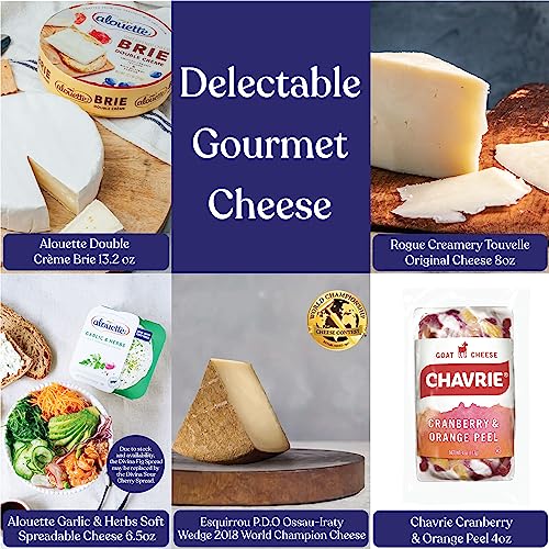 The Cheese Lover Shop Boardsbymo Holiday Kit, Cheese Platter With 5 Gourmet Cheeses And 6 Accompaniments, Cheese Sampler Gift Set #TOP3