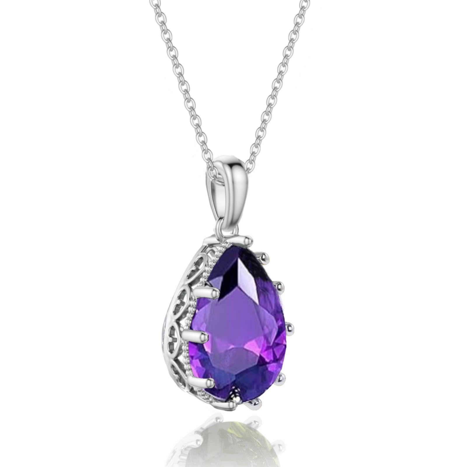 JewelryPalace 2.2ct Collana Azzurro Donna Argento 925 con Genuino Topazio, Collana Ciondolo Pietra Naturale a Taglio Cuscino con Catena 45cm, Collane Pendenti Anniversario Set Gioielli Donna