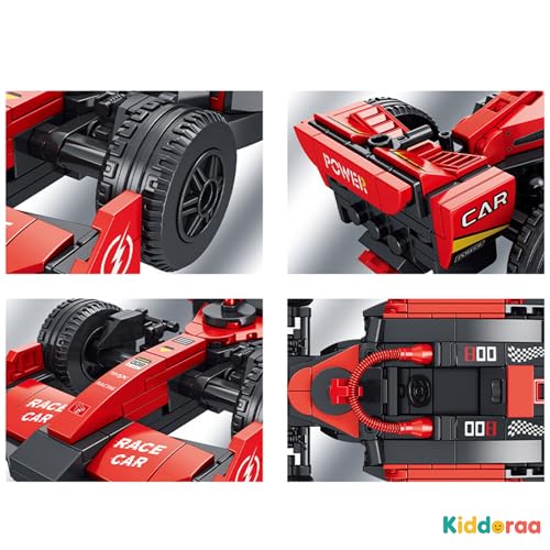 Image of Racing Car Micro Building Blocks Set 365+ PCS, Speed Racer Model Kit Toy for Kids 6+, DIY Puzzle Gift for Boys Girls Creative Play | 1 Year Manufacturing Warranty