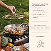 P-TAL Brass Wok With a Lid, Kadhai, Nonstick Wok Pan with a Tin Coating, Non-Toxic Cookware with Ayurvedic Health Benefits, PFOA and PFAS Free (Glass Lid Flat Base) #4