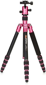 MeFOTO Aluminum Roadtrip Travel Tripod/Monopod Kit - Hot Pink A1350Q1H