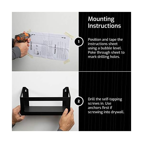 Hudson Hi-Fi Wall Mount Vinyl Record Storage 25-Album Display Holder - Image 8