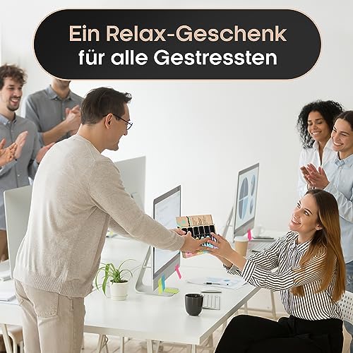 GLÜCKSGUT® 6x Textmarker Pastell | Geschenkbox & Anleitung | Scherz-Medikament | Anti Stress | Büro Schule Studium Uni | Abschiedsgeschenk für Kollegen Chef Lehrer