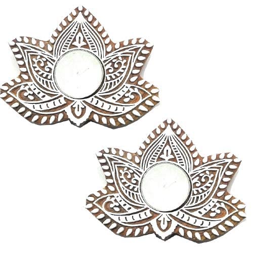 Buy laddugopal24x7 Wooden tealight Holder,candel Stand Pack of 2(5 inch