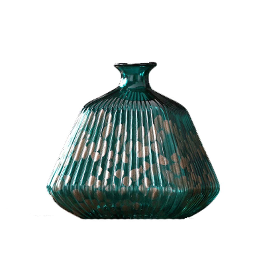 Vase en verre vert de 40cm pour sublimer la décoration de votre salon
