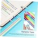 Uonlytech 8 Packs Highlighter Strips Removable Sticky Book Tabs for Annotating Books Long Short Page Markers Fluorescent Highlighter Tape for Office School Use