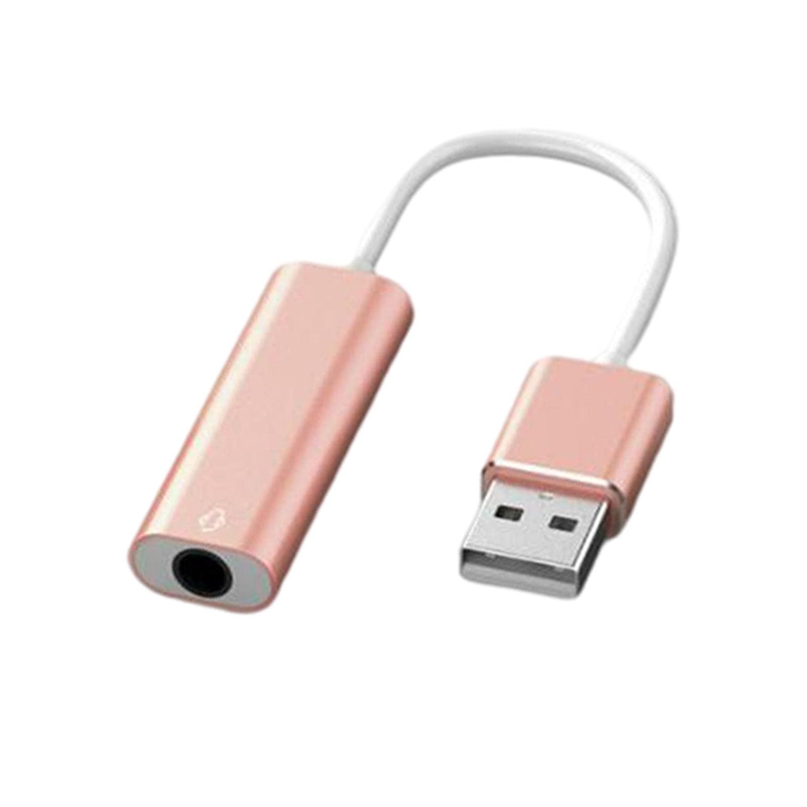 STYLEHEAVEN USB Sound Card 3.5mm Interface for Microphone Headphone Computer Rose Gold|Consumer Electronics|Tv Video & Home Audio|Tv Video & Audio Accessories|Audio Cables & Interconnects-image-48