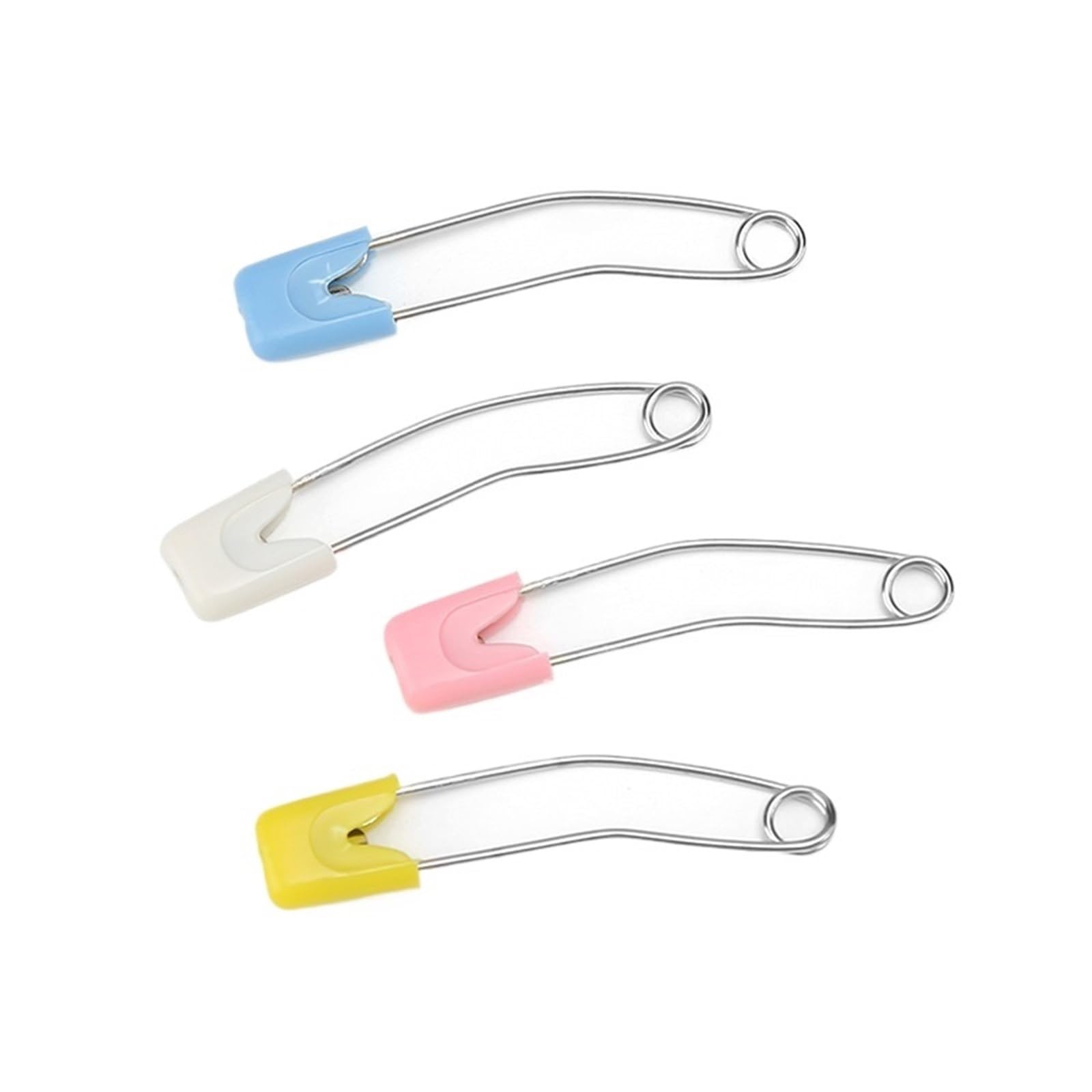 LUYSGBXR Brooch Pin 4pcs Pins Double Plastic Head Stainless Steel Needles Brooch Clip Sewing Accessories