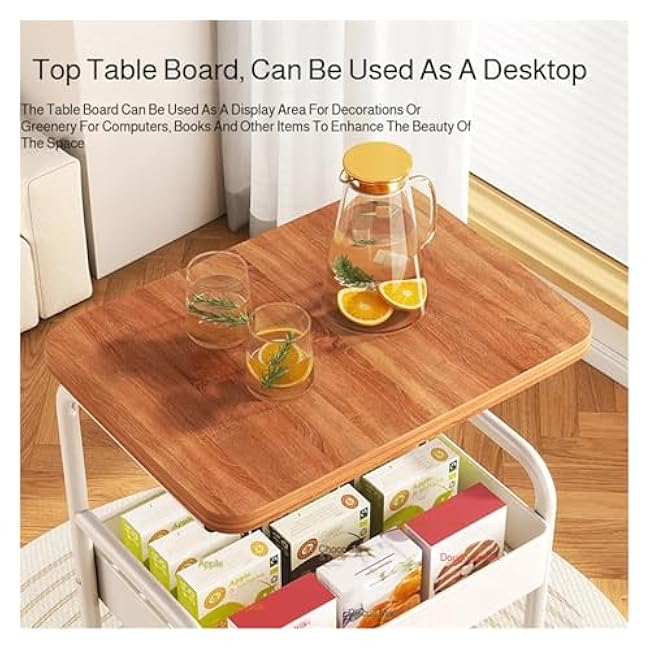 ´¢Îï³µ 2-Tier Rolling Storage Cart with Wheels - Multi Layer Open Shelf Organizer, Mobile Utility Rack for Kitchen, Office, Home Use, Space Saving Design(Color5)-3rq5dGo0