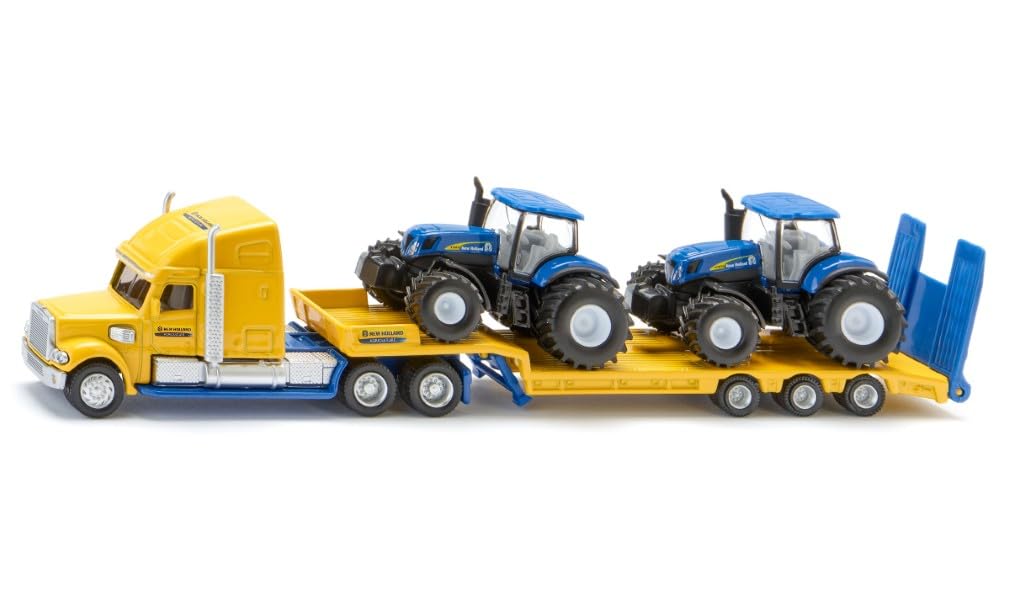 1805, Lorry with New Holland Tractors, 1:87, Metal,Plastic, Yellow,Blue, Multifunctional