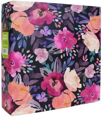 2" 3 Ring Binder Floral Black - Greenroom Black