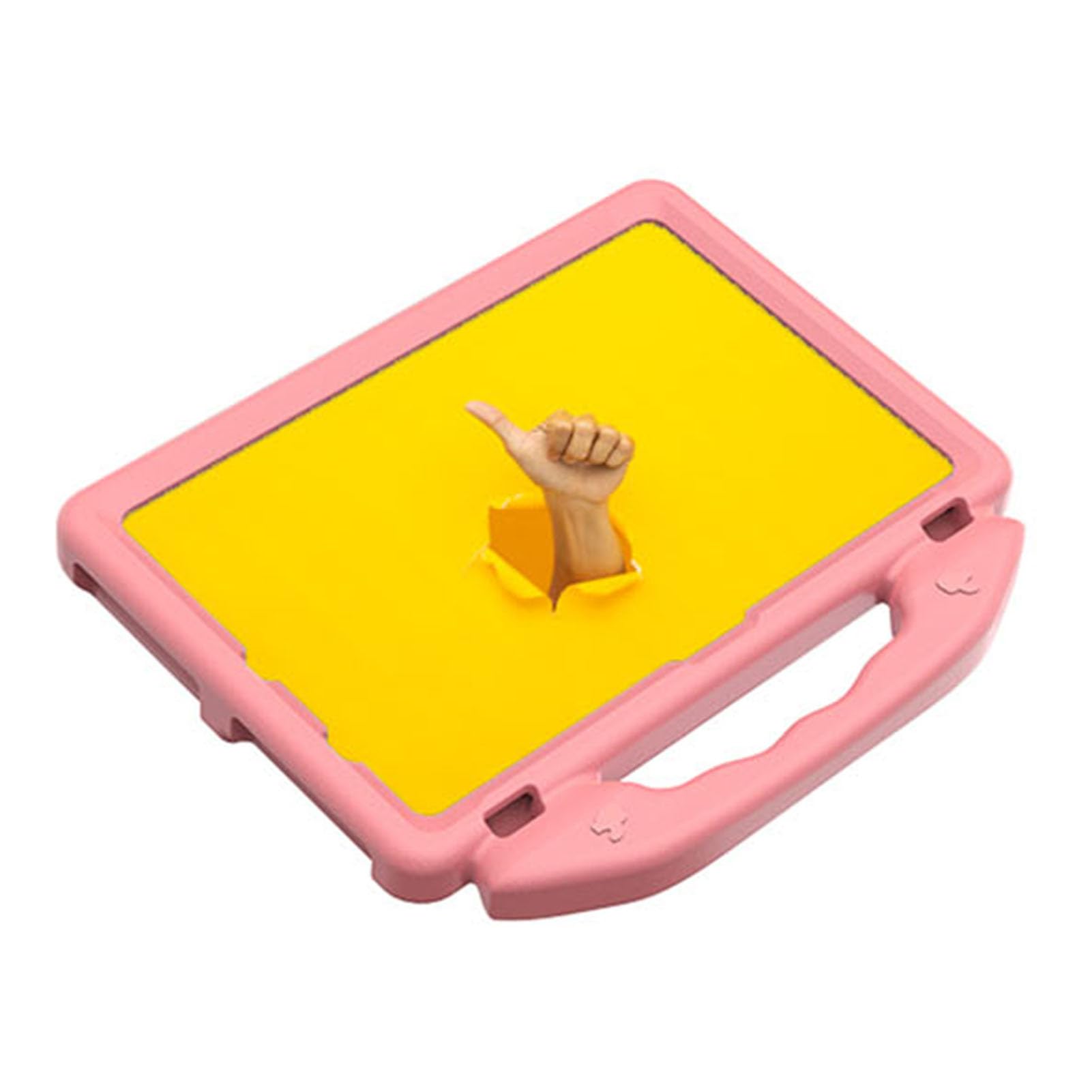 Yctze Custodia per Tablet EVA, Copertura Protettiva Antiurto, Contenitore per Tablet Pieghevole Girevole con Ritagli Precisi, Ideale per HD 10 2021 2023 (Rosa pesca)