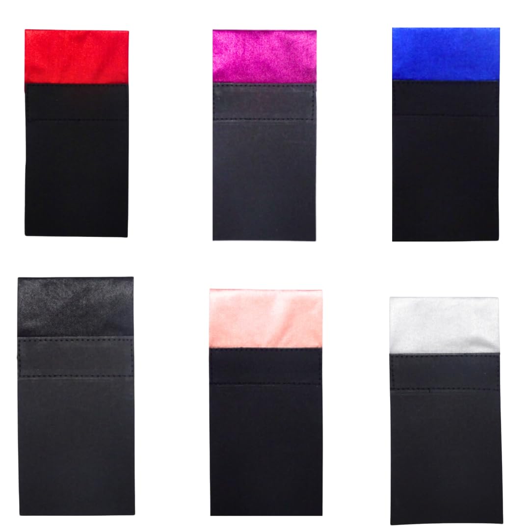 young arrow Men's Solid Color Pre Folded Pocket Square | Readymade Wedding Handkerchief for Suits, Blazers & Tuxedo (Flat Style) (Pack of 6)-picture-24