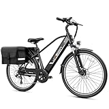 【1200W Peak Motor&Dual Mechanical Brake】-Jasion Roamer electric bike for adults is equipped with 750W(1200W Peak Motor) brushless motor.The powerful motor enables speeds of up to 28MPH.Whether road, grass, sand or mountain,this city cruiser ebike can...