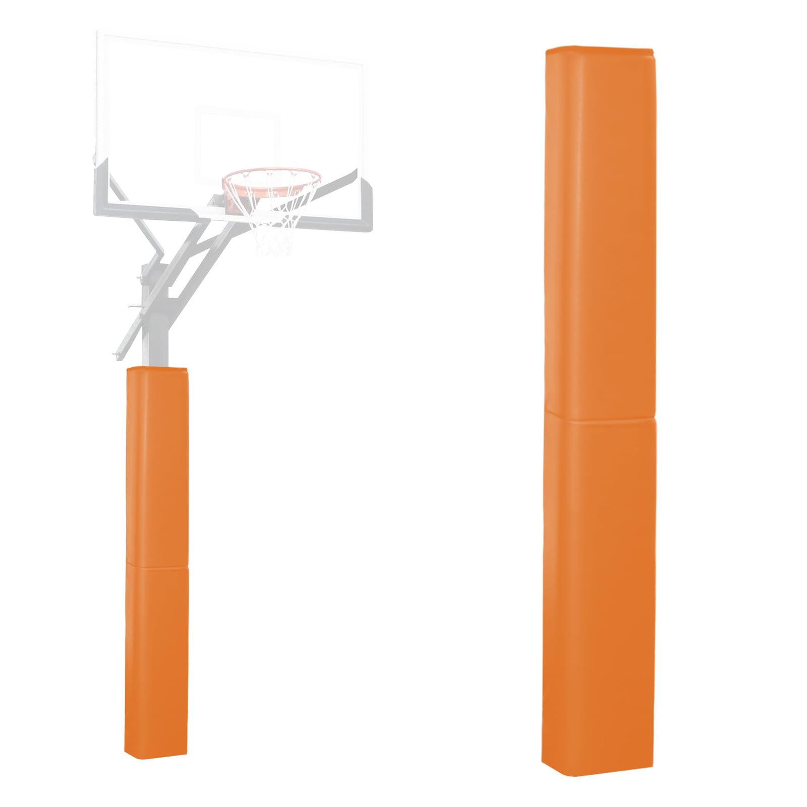 VANCL Square Pole Padding Basketball Pole Pads Deluxe Weatherproof Goal Padding Pole 2''/ 4'' Thick Basketball Hoop Pad Durable for Protection(Fit 4'' to 6'' Pole-6 Feet Tall)