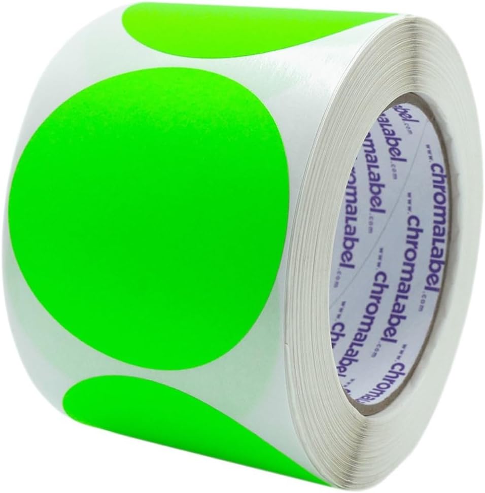 Amazon.com : 300pcs Neon Green Dot Sticker Label Roll, 2