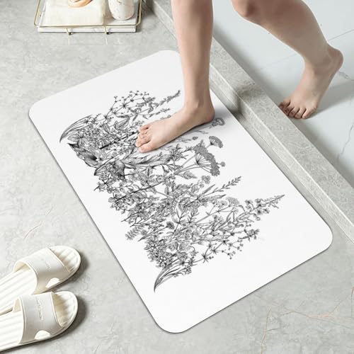 Tapis de bain super absorbant en diatomite fin lavable de 80 cm - 5