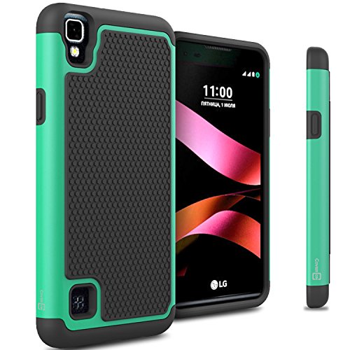 Compatible For Lg Tribute Hd Case, Lg X Style Case Coveron® [Hexaguard Series] Slim Hybrid Hard Phone Cover Case For Lg Tribute Hd/X Style - Teal Mint #TOP2