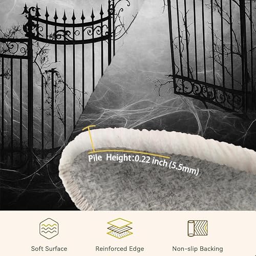 Tapis de sol rectangulaire style gothique avec envers antidérapant - 8
