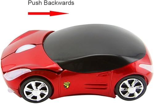 Miniatura 4 de Usbkingdom Ratón inalámbrico de 2.4 GHz, con forma de coche deportivo 3D, ergonómico, con receptor USB, para PC, portátil, computadora, mujeres,
