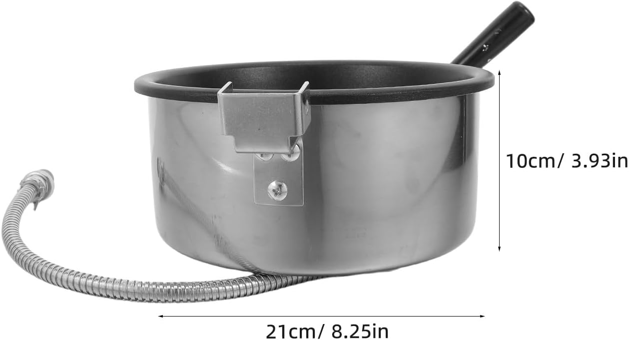 Generic Popcorn Maker Replacement Pot: 8oz Hot Air Kettle for Electric Popcorn Machine 2 Hole 15mm - Nonstick & Rapid Heat Easy to Clean for Home & Commercial Use