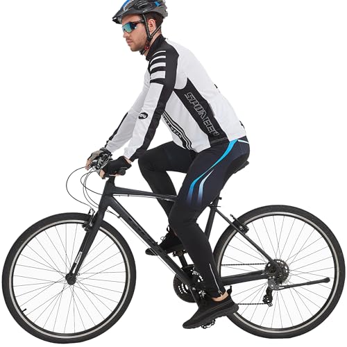 sponeed Calças compridas de ciclismo de tecido de bicicleta de estrada para equitação inverno 4D aco