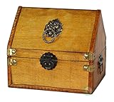 Vintiquewise(TM) Small Pirate Chest/Decorative Box with Lion Rings