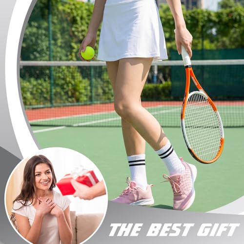 Image of Jspupifip 8 Pair Striped Athletic Crew Socks Running Socks for Men Women | Moisture-Wicking, Soft Stretchy Casual Mid Calf Socks Size 5-8, Breathable Casual Gym Socks