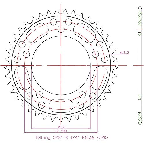 Esjot Kettenrad 32150 520 41 Zähne 50-32150-41 Cover