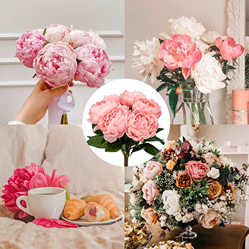 Softflame Artificial/Fake/Faux Flowers - Peony Pink 6Pcs For Wedding, Home, Party, Restaurant (850916) #TOP2