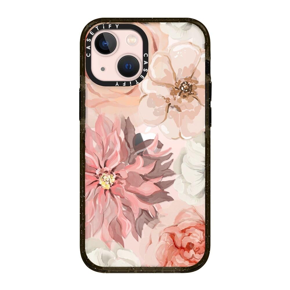 CASETiFY Impact Case for iPhone 13 Mini - Pretty Blush - Clear Black