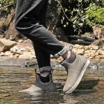 Rain Boots for Men Mid Calf Waterproof Rubber Boots Advanced Non-Slip Deck Boots Mens Rubber Outdoor Work Boots Mens Rain Boots Comfort Lightweight Rainboots for Fising Climbing Sailding